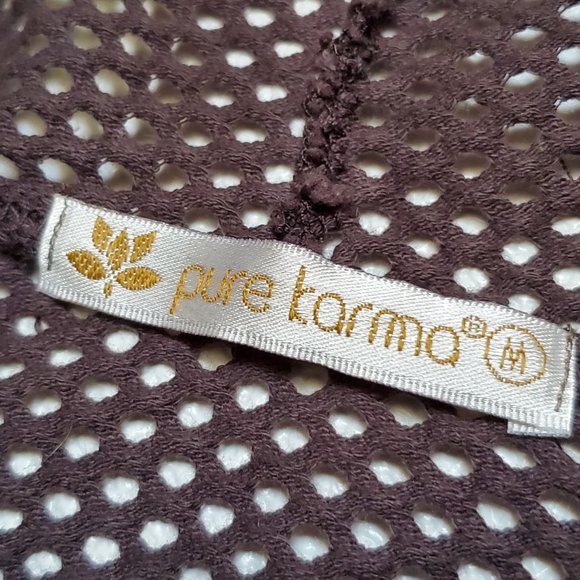 PURE KARMA Gray Yoga Pullover Hoodie - Open Weave - Medium - Picture 6 of 9